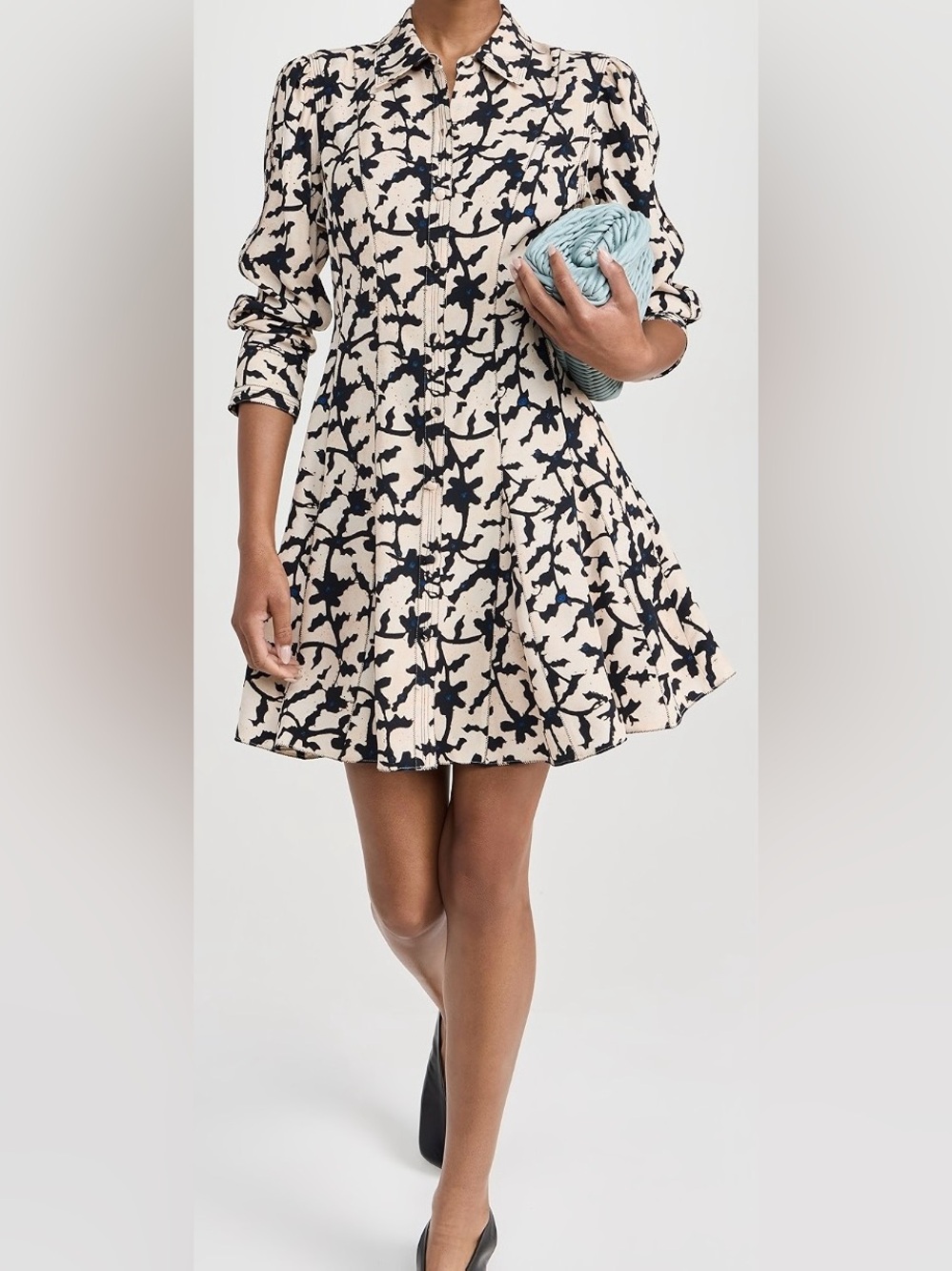 NWT Ulla Johnson Roanne Moonstone White & Black Mini Dress | Size 2